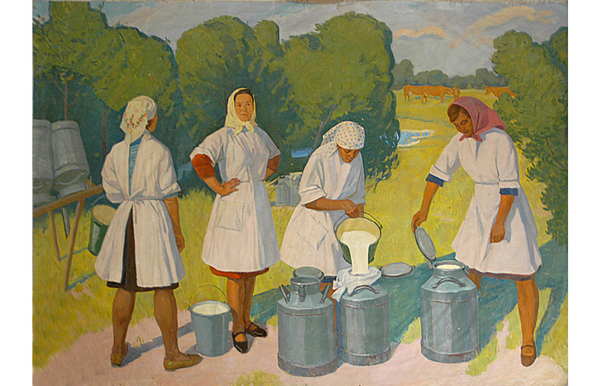 Milkmaids (1950) by Fedor Khokhlov