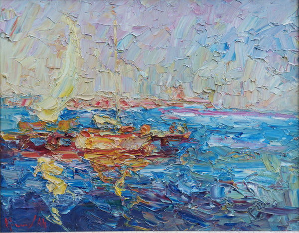 The scorching sun. Boats (2013) by Oleksandr Khrapachov