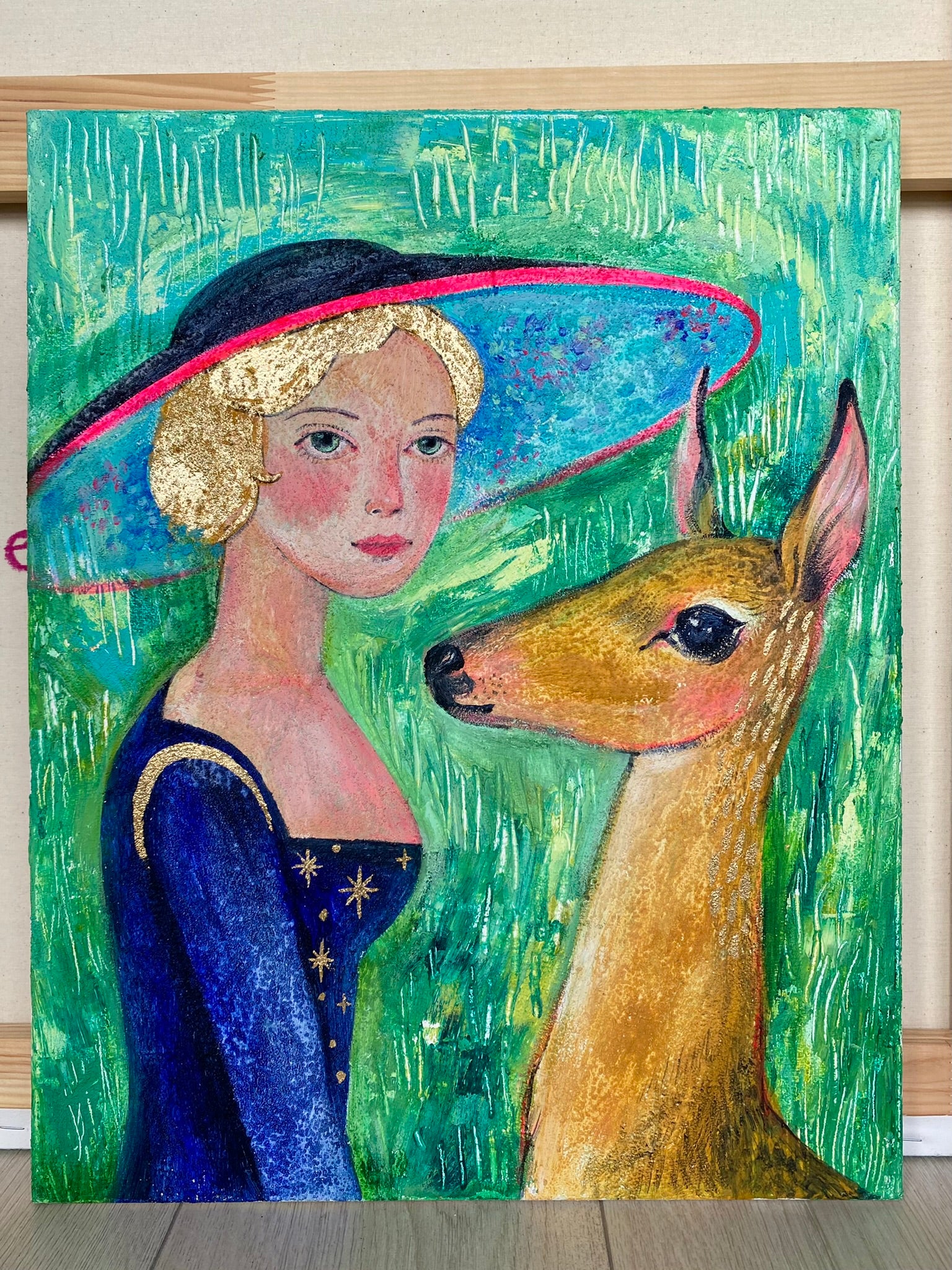 Lady with the deer (2021) by Sofiia Bortnikova