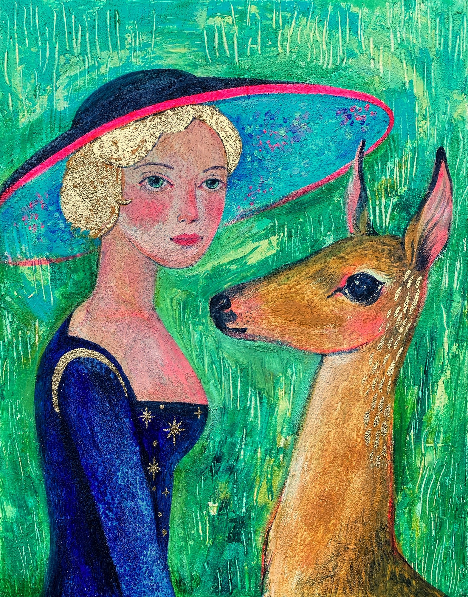 Lady with the deer (2021) by Sofiia Bortnikova